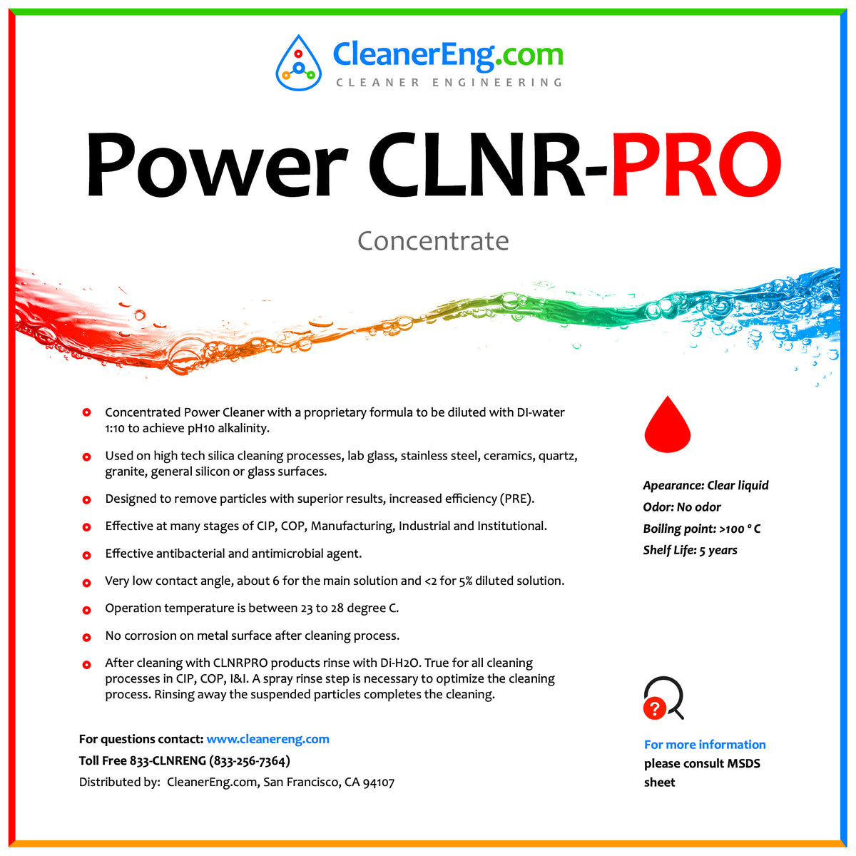 Power CLNR-PRO | Concentrated Power Cleaner pH 10 | by CleanerEng.com